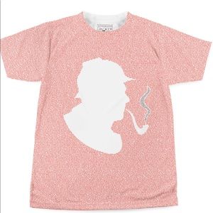 LITOGRAPHS TEE THE ADVENTURE OF SHERLOCK HOLMES RED WHITE SIZE MEDIUM